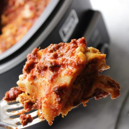 Easy Crockpot Lasagna With Spaghetti Sauce Mom S Cravings