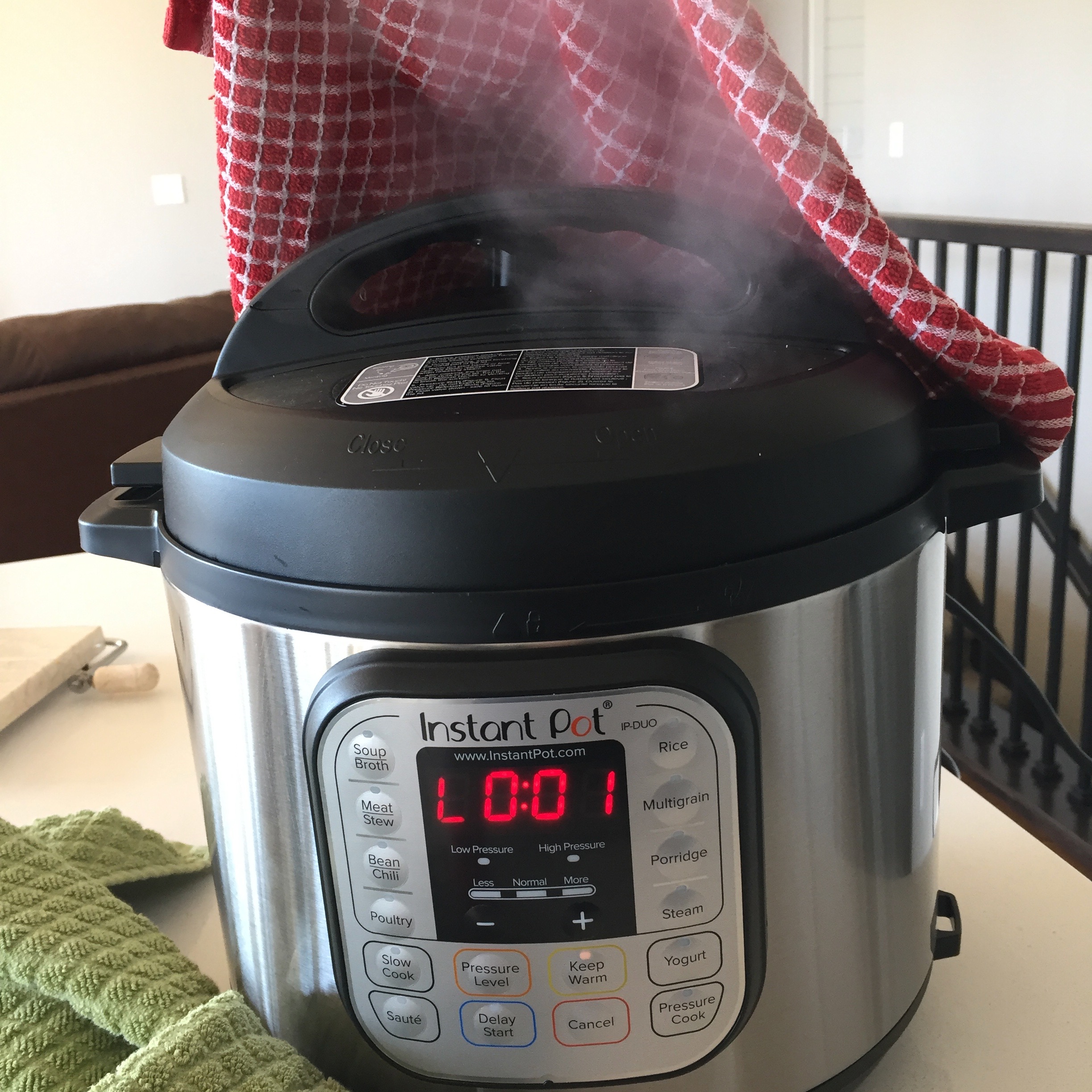 how to cover steam on quick release for the instant pot