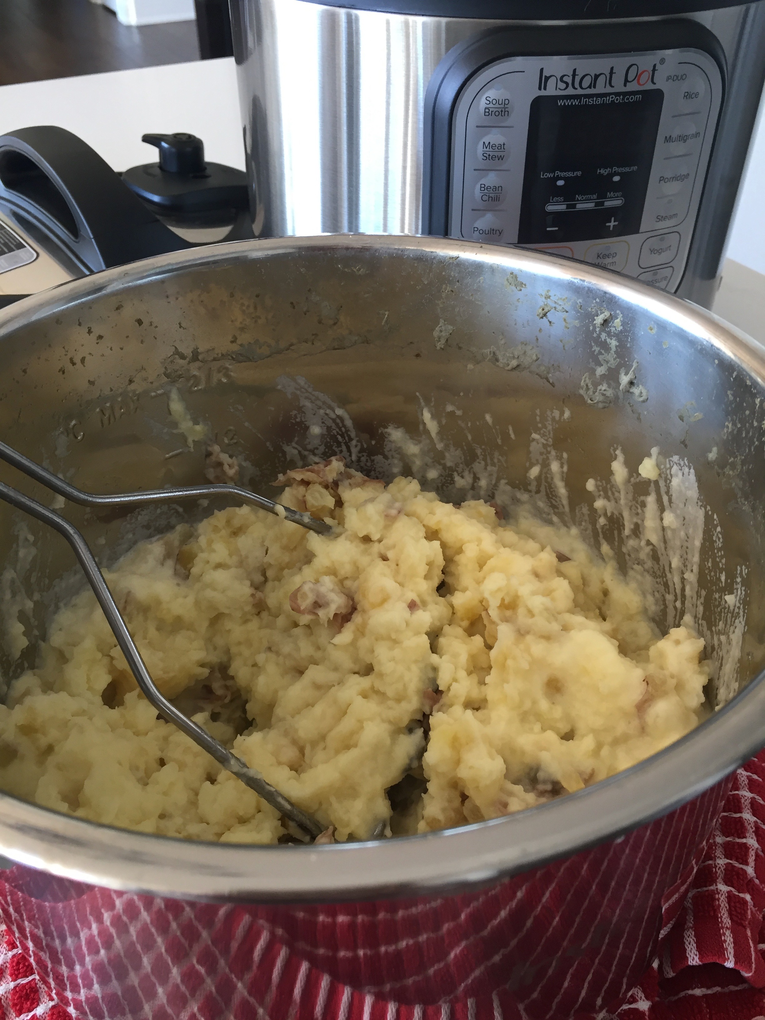 potatoes in the pressure cooker
