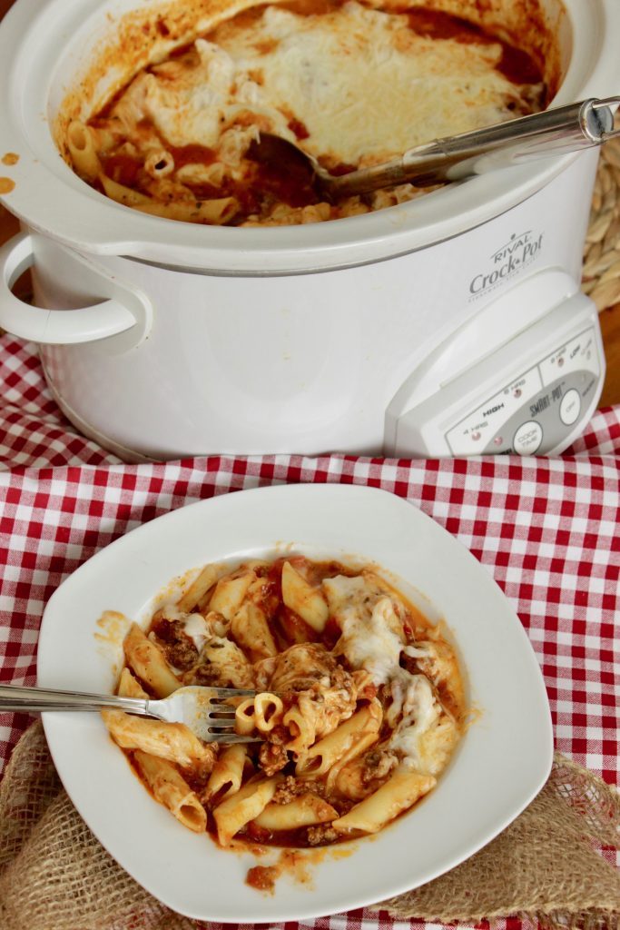 Crock Pot Baked Ziti