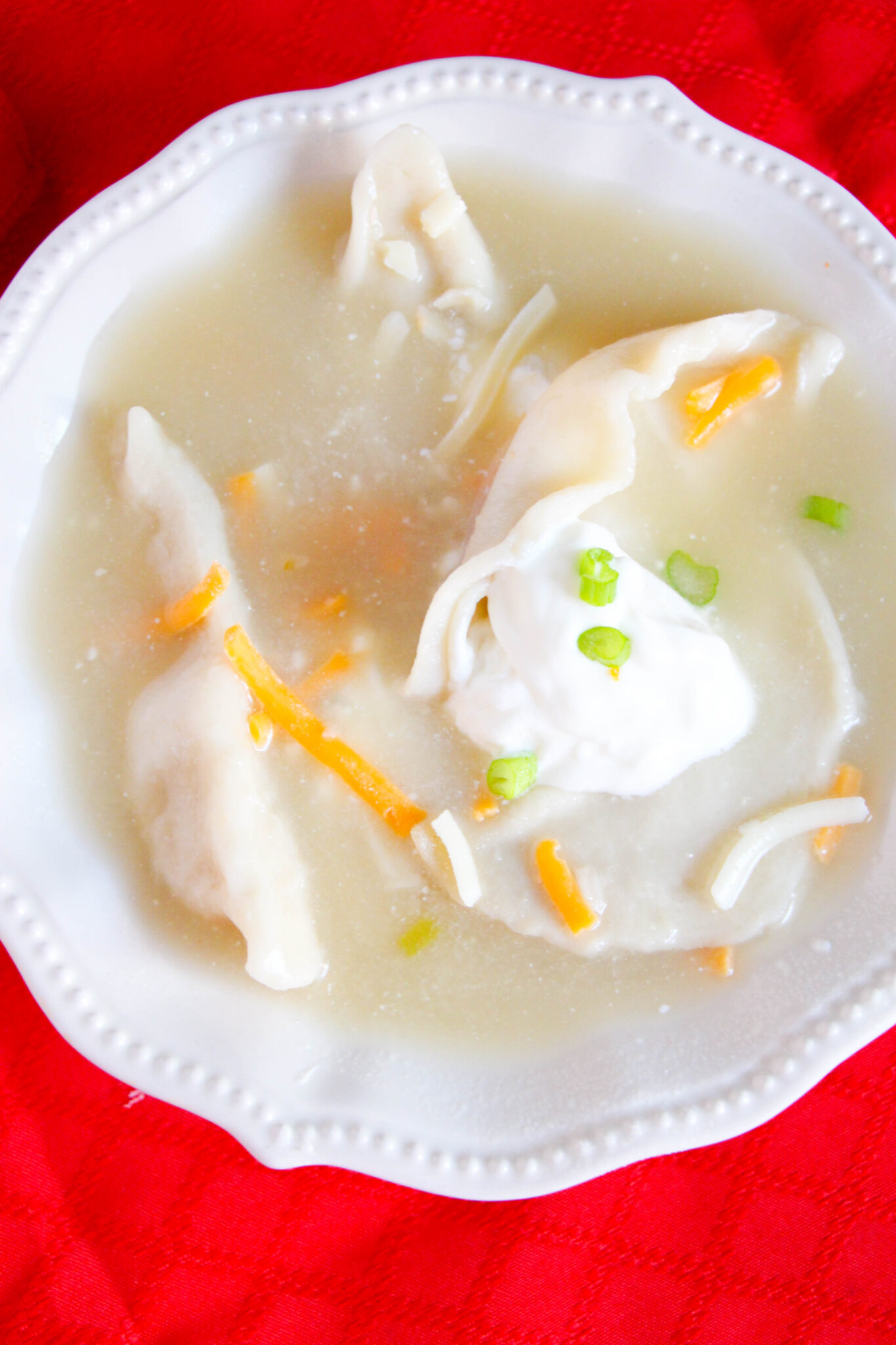 lazy pierogi soup