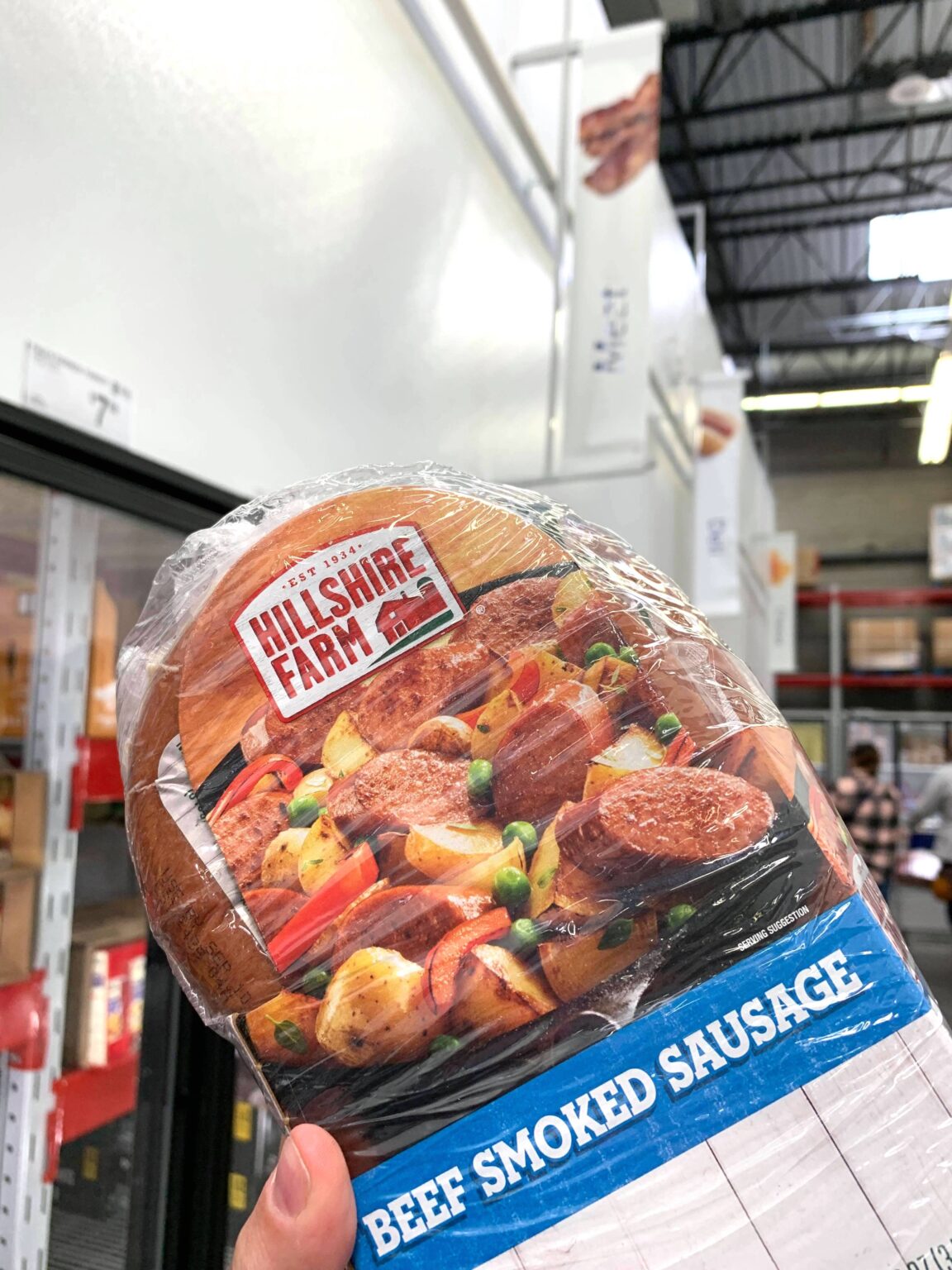 beef smoked sausage at Sam’s spon