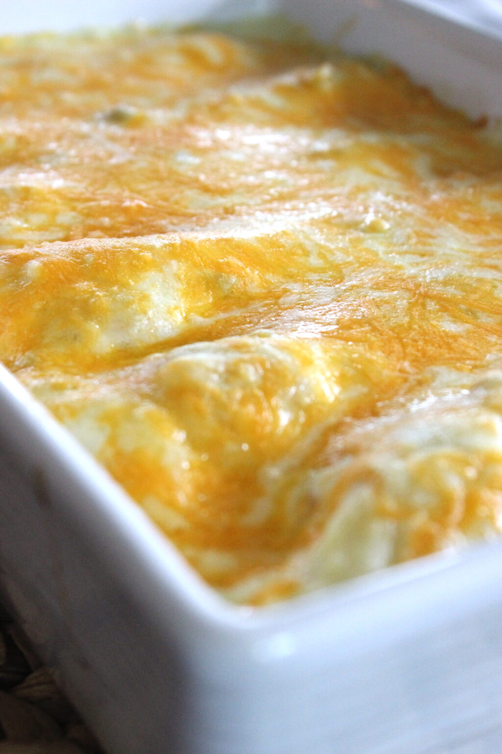 White Chicken Enchiladas with White Sauce